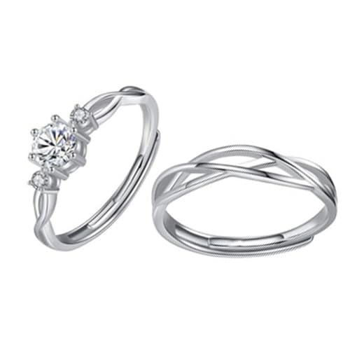 Ewigkeitsringe aus stabilem Messing, verstellbar, verschlungene Ringe, Schmuckzubehör für Damen, für den täglichen Gebrauch, romantisches Geschenk Ewigkeitsringe aus stabilem Messing, verstellbar, verschlungene Ringe, Schmuckzubehör für Damen, für den täglichen Gebrauch, romantisches Geschenk von Sweeaau