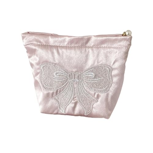 Große Kapazität, wasserdichte Make-up-Tasche mit schimmerndem Schleifen-Design, tragbarer Reise-Kosmetik-Organizer für Damen, große Kapazität, Satin-Organizer, Make-up-Organizer, mehrfarbig, S Große Kapazität, wasserdichte Make-up-Tasche mit schimmerndem Schleifen-Design, tragbarer Reise-Kosmetik-Organizer für Damen, große Kapazität, Satin-Organizer, Make-up-Organizer, mehrfarbig, S von Sweeaau