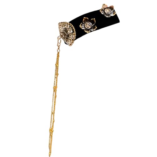 Haarspange mit langen Quasten und Schmetterlings-Dekoren, Haarform-Clip, seitliche Haarspange für chinesische Kostüme und kulturelle Veranstaltungen, elegantes Haar-Accessoire von Sweeaau