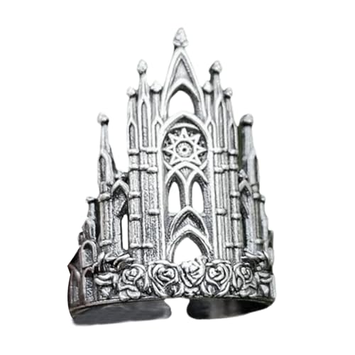 Kreuze hohle Ringe auf Legierungsbasis, hohle Kreuze Ringe mit aufwendigen Details, geeignet für Partys und Themenveranstaltungen, Vintage Kreuze hohle Ringe auf Legierungsbasis, hohle Kreuze Ringe mit aufwendigen Details, geeignet für Partys und Themenveranstaltungen, Vintage von Sweeaau