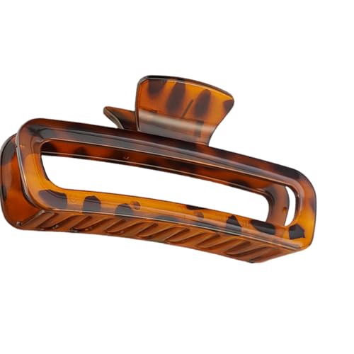 Matte Haarspange für schwere Leoparden, rechteckig, für Damen, starker Halt, Zubehör, Leopardenmuster Matte Haarspange für schwere Leoparden, rechteckig, für Damen, starker Halt, Zubehör, Leopardenmuster von Sweeaau