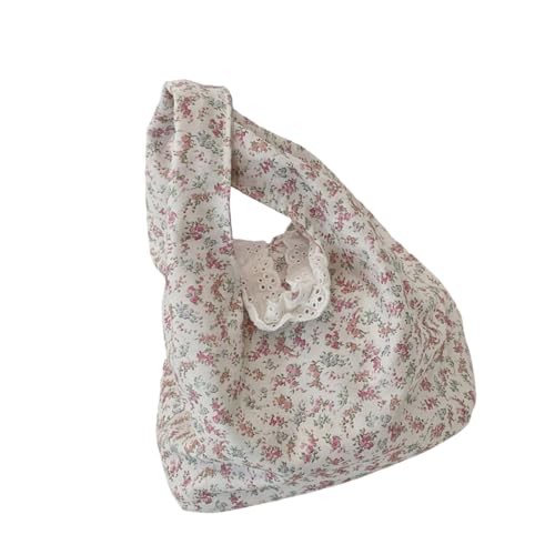 Modische Handtasche mit Blumenmuster, geräumiger Innenraum und bequeme Handtasche, lässige Blumenknoten-Tasche für Damen oder Teenager, Mehrzweck-Tragetasche, a, One Size von Sweeaau
