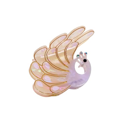 Modische Tierpfauen-Haarklammer für Damen und Mädchen, Acetat-Haarspange für Partys, den täglichen Gebrauch, Acetat-Haarschmuck Modische Tierpfauen-Haarklammer für Damen und Mädchen, Acetat-Haarspange für Partys, den täglichen Gebrauch, Acetat-Haarschmuck von Sweeaau