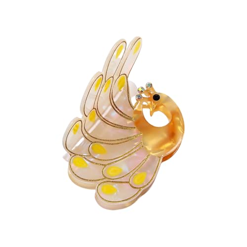 Modische Tierpfauen-Haarklammer für Damen und Mädchen, Acetat-Haarspange für Partys, den täglichen Gebrauch, Acetat-Haarschmuck von Sweeaau