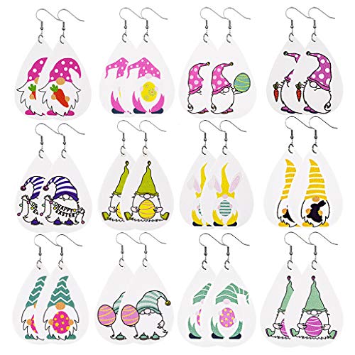 Patrick's Day Ohrringe aus Kunstleder in Tropfenform, baumelnde Wassertropfen-Ohrringe, inspirierter Schmuck, Festival-Damen-Set von Sweeaau