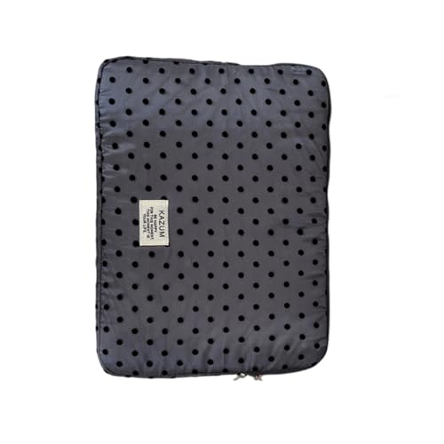 Stilvolle Laptoptasche mit Punkten – stoßfeste Schaumstoffpolsterung, verstellbare Schultergurte und verdickter Griff, trendige gepunktete Laptophülle für Damen, grau, B Stilvolle Laptoptasche mit Punkten – stoßfeste Schaumstoffpolsterung, verstellbare Schultergurte und verdickter Griff, trendige gepunktete Laptophülle für Damen, grau, B von Sweeaau