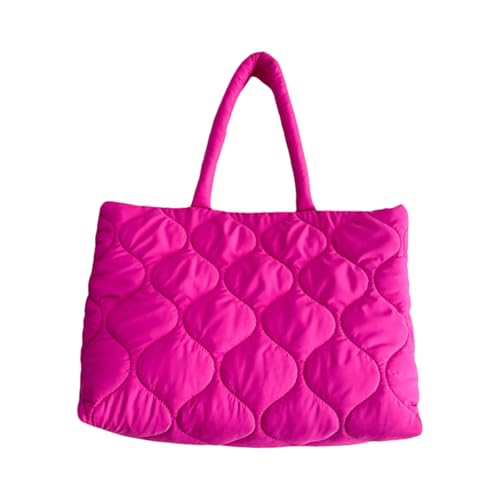Sweeaau Damen Puffertasche, gesteppte Schultertasche, gepolstert, Arbeit Achselhöhle Einkaufen Dating große Kapazität Handtasche für Frauen Puffer Achsel Schulter Pendeln, rosarot, Einheitsgröße von Sweeaau