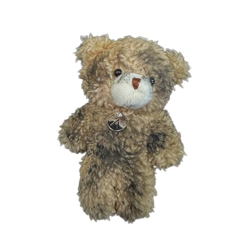 Sweeaau Entzückender Plüsch-Schlüsselanhänger mit schmutzigem Bär, hübscher Tier-Anhänger für Rucksack oder Handtaschen, modisches Accessoire, bezaubernder Bären-Charm von Sweeaau