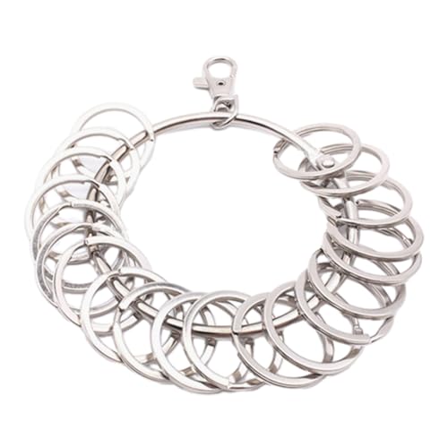 Sweeaau Großer runder Reifen, tragbarer Metallringhalter, Management, schnell hängend, Schlüsselanhänger, großer runder Reifen, Zubehöraufhänger von Sweeaau