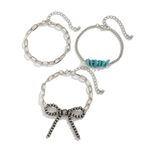 Sweeaau Halskette mit Schleifen-Design und verstellbarer Kette, Set für Partys, Hochzeiten und den täglichen Gebrauch, vielseitiges Mode-Accessoire von Sweeaau