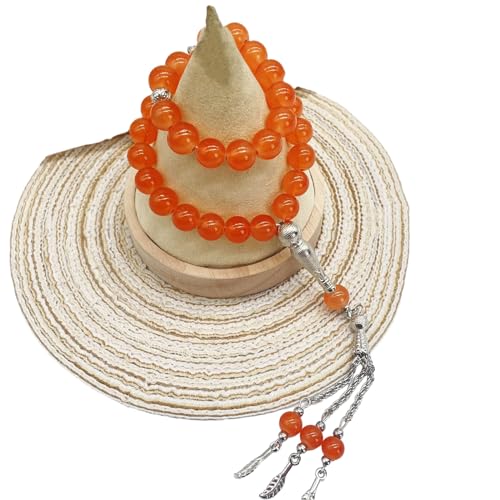 Sweeaau Rosenkranz mit runden Perlen, 33 Muslime aus dem Nahen Osten, die Gebetsschnur halten, für Damen und Herren, Schmuck, Perlenarmbänder, Einheitsgröße, Wie beschrieben von Sweeaau