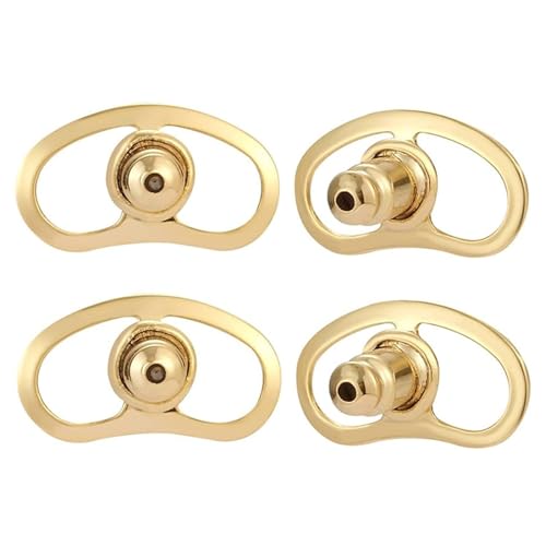 Sweeaau Set mit 4 verstellbaren Ohrringverschlüssen für große Ohrringe, praktische Ohrverschlüsse, Ohrläppchen, Flicken, schwere Ohrringe von Sweeaau