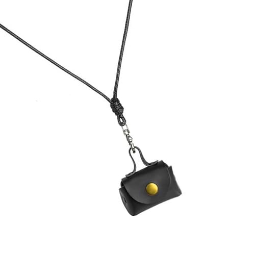 Sweeaau Stilvolle Leder-Halsketten-Anhänger für Ohrhörer und Wechselgeld, modisches Accessoire für den täglichen Gebrauch, hängende Brusttasche Sweeaau Stilvolle Leder-Halsketten-Anhänger für Ohrhörer und Wechselgeld, modisches Accessoire für den täglichen Gebrauch, hängende Brusttasche von Sweeaau
