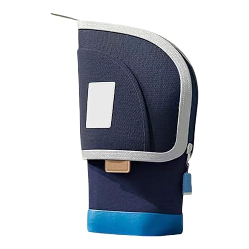 Sweeaau Teleskop-Federmäppchen, einziehbare Stiftetui, Stand-Up-Stifttasche, Reise-Make-up-Pinselhalter für Frauen, Mädchen, Studenten, Kinder, Schreibtisch-Federmäppchen, blau von Sweeaau