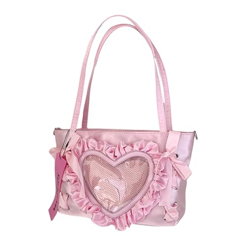 Sweet Bows Itabag Lovely Shoulder Bag Heart Crossbody Japanese Styles Messengers Students School Japanese Styles Itabag Lovely Shoulder Sweet Bows Crossbody Achsel, B, One Size von Sweeaau