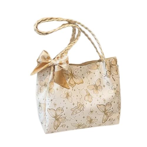 Trendige Umhängetasche für Studenten und Pendler mit großer Kapazität und Schmetterlings-Designs Unterarmtasche Schulter, khaki, One Size Trendige Umhängetasche für Studenten und Pendler mit großer Kapazität und Schmetterlings-Designs Unterarmtasche Schulter, khaki, One Size von Sweeaau