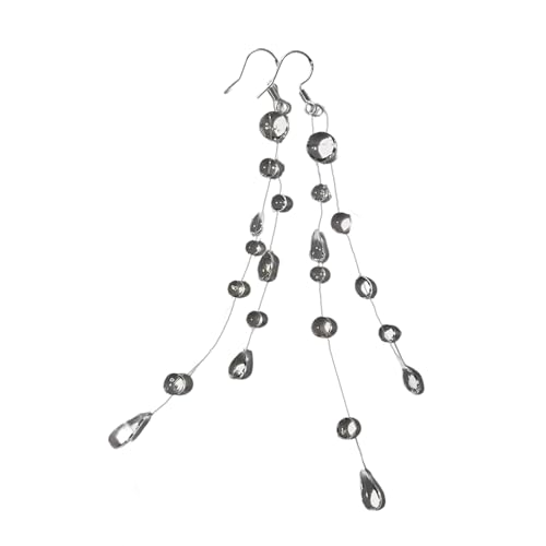 Wassertropfen-Quasten-Ohrringe für Damen, Edelstahl, Tropfen-Ohrstecker, leichtes Ohrzubehör, eleganter Schmuck, Geschenk, vielseitige Ohrringe für Outfits, Einheitsgröße, Wie beschrieben, Wie von Sweeaau