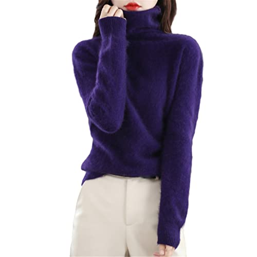Herbst und Winter Damen Kleidung Pullover Casual Strick Große Größe Tops, violett, M von Sweejim