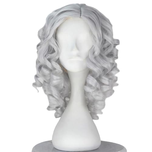 Synthetische Mädchen Kurze Lockige Gelbe Blonde Schwarze Rote Haare Rolle Cosplay Perücke Erwachsene Halloween Haar C176-A04 16inches von Sweejim