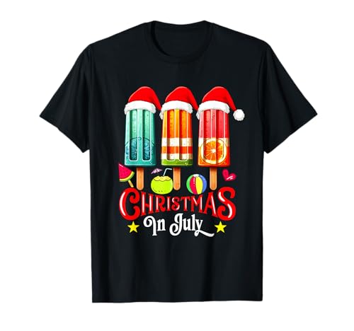 Christmas In July Three Colorful Santa Ice Creams Lover Kids T-Shirt Christmas In July Three Colorful Santa Ice Creams Lover Kids T-Shirt von Sweet, Cake Christmas In July Costume