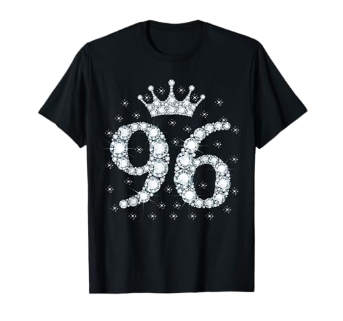 96 Crown, 96 Jahre alt, alles Gute zum 96. Geburtstag, Mädchen, Damen T-Shirt von Sweet 96th Birthday Gift 96 Year Old Birthday Lady