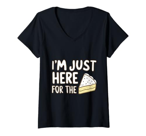 Damen I'm Just Here for The Cake Frosting Dekorationsset Party T-Shirt mit V-Ausschnitt Damen I'm Just Here for The Cake Frosting Dekorationsset Party T-Shirt mit V-Ausschnitt von Sweet Crumbs Co.