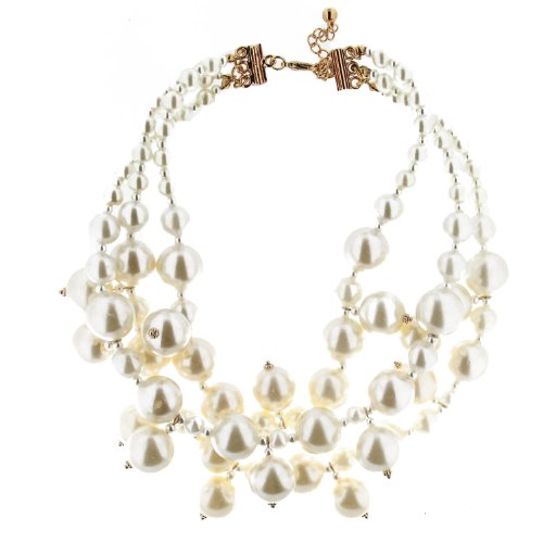 Sweet Deluxe Damen Halskette Messing 42 cm weiß 03475 von Sweet Deluxe