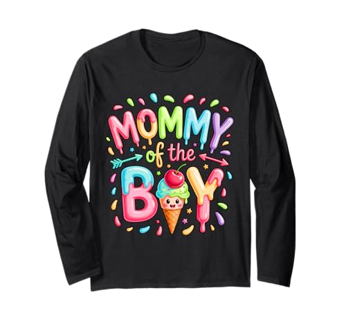 Mama des Jungen süßen Eis Kawaii Langarmshirt Mama des Jungen süßen Eis Kawaii Langarmshirt von Sweet Family Bond Apparel