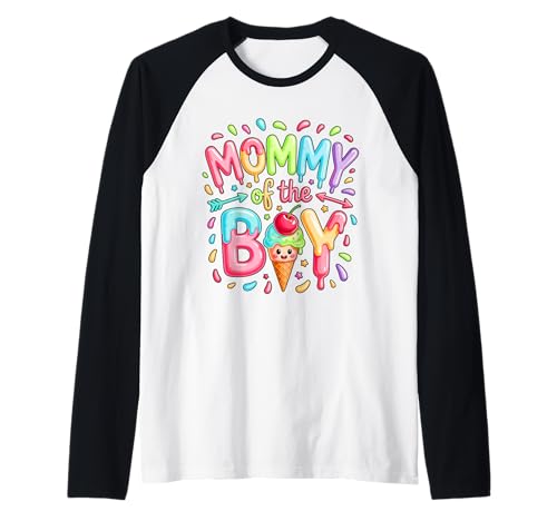 Mama des Jungen süßen Eis Kawaii Raglan Mama des Jungen süßen Eis Kawaii Raglan von Sweet Family Bond Apparel