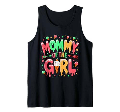 Mama des Mädchens süße Eismutter Tank Top von Sweet Family Bond Apparel