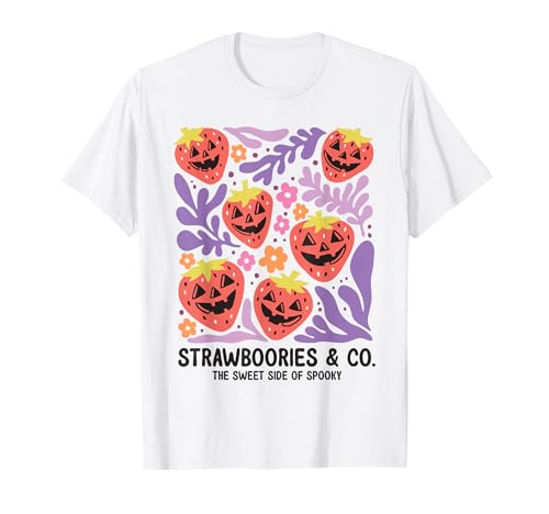 Kawaii Erdbeerkürbis Halloween Shirt für Kinder und Erwachsene T-Shirt Kawaii Erdbeerkürbis Halloween Shirt für Kinder und Erwachsene T-Shirt von Sweet Spooky Strawberry Halloween Tee Apparel Co