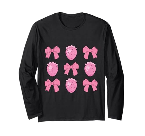 Rosa Erdbeerkokette ästhetisch mit süßer Schleife Mädchen Frauen Langarmshirt Rosa Erdbeerkokette ästhetisch mit süßer Schleife Mädchen Frauen Langarmshirt von Sweet Strawberry Coquette