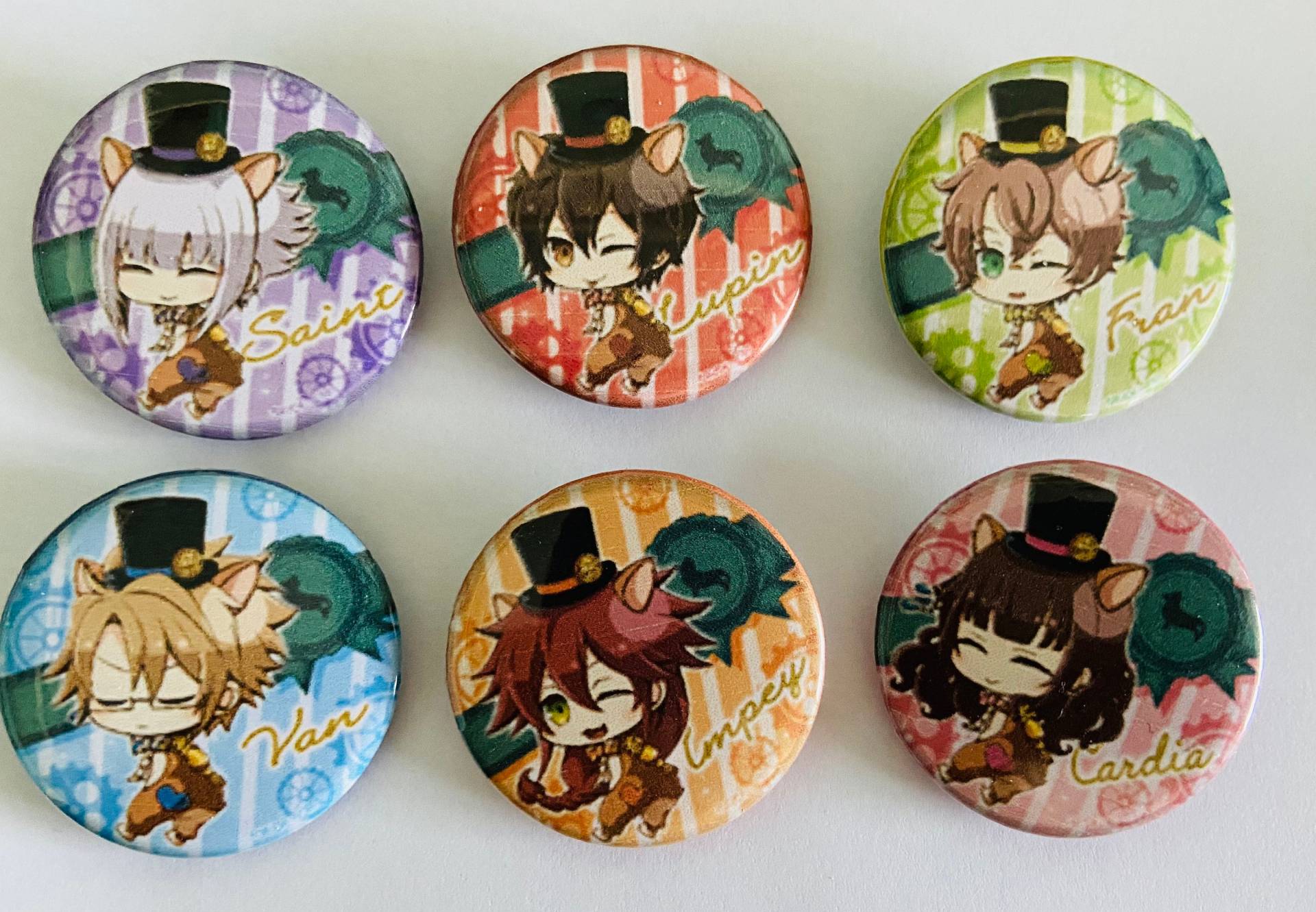 Abzeichen Knöpfe Code Realise Chibi Saint Und Germain Lupin Fran Van Impey Cardia Otome-Spiel Anime Abzeichen Knöpfe Code Realise Chibi Saint Und Germain Lupin Fran Van Impey Cardia Otome-Spiel Anime von SweetAndKawaiiDreams