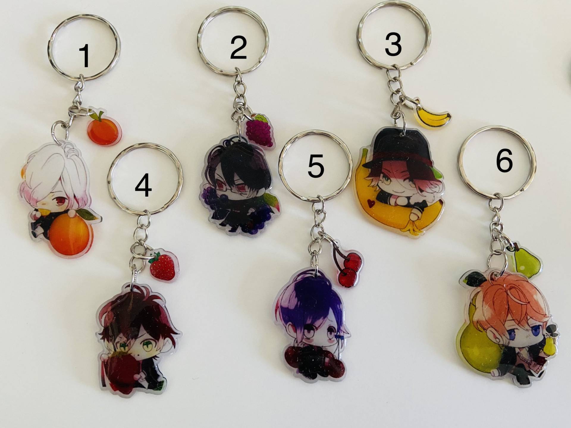 Chibi Diabolik Lovers Schlüsselanhänger Sakamaki Mukami Tsukinami Subaru Ayato Reiji Laito Kanato Shu Yuma Kou Azusa Ruki Carla Shin Otomate Garten von SweetAndKawaiiDreams