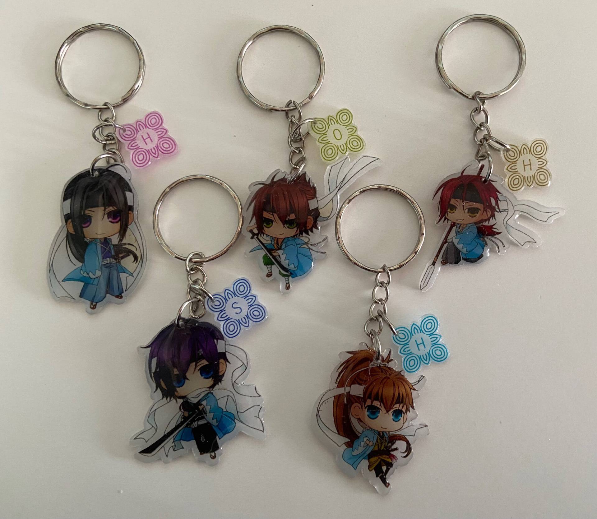 Chibi Hakuouki Shinsengumi Hijikata Saito Okita Heisuke Harada Otomate Garten Acryl Schlüsselanhänger von SweetAndKawaiiDreams