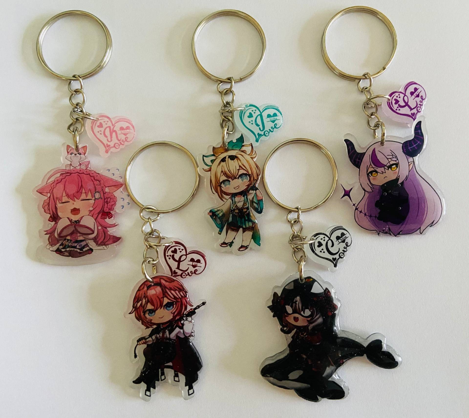 Hololive Vtuber Schlüsselanhänger 6. Generation Holox Chibi Kiyori Iroha La+Darkness Lui Chloe Acryl Doppelseitig Transparent Manga von SweetAndKawaiiDreams