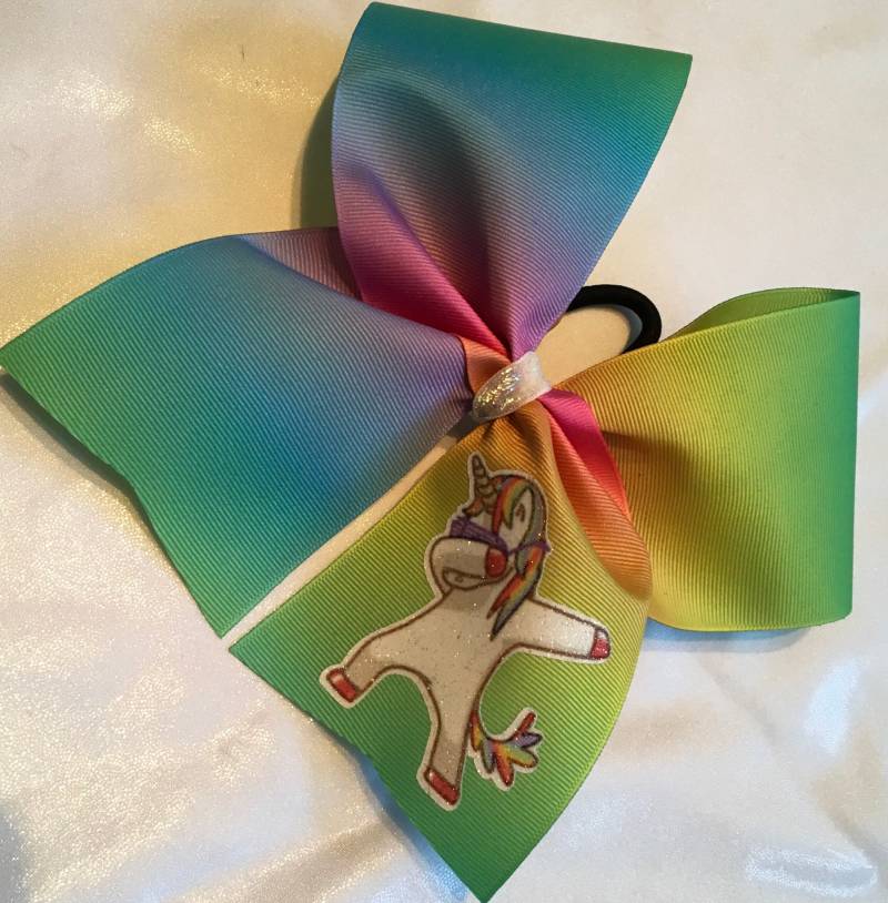 Betupfen Einhorn-Regenbogen-Schleife von SweetAngelDreamBows