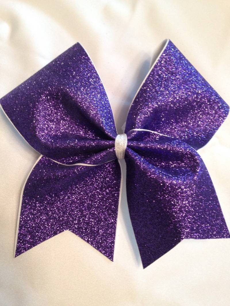 Glitzer Stoff Aufmunterung Schleife Personalisieren Grün Rot Blau Gold Schwarz Lila Pink Etc von SweetAngelDreamBows