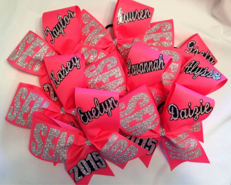 Personalisierte Senior Cheer Bow Glitter Name, Custom Jahr von SweetAngelDreamBows