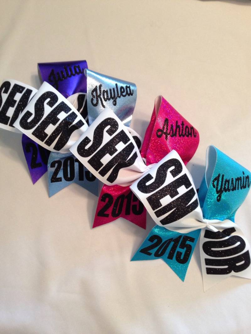 Personalisierte Senior Cheer Bow Glitzername, Benutzerdefinierte Farben von SweetAngelDreamBows