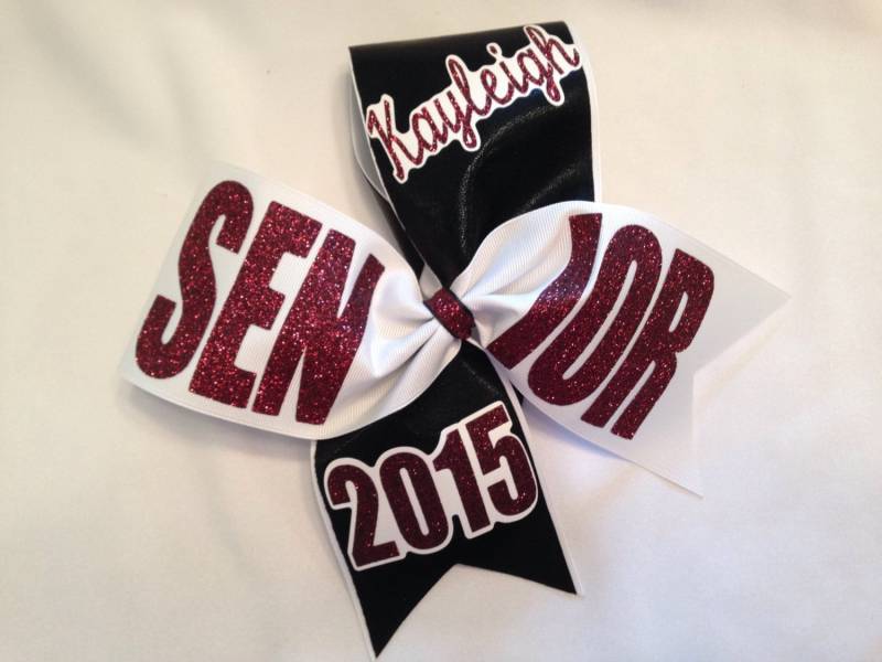 Personalisierte Senior Cheer Bow Ripsband, Individuelle Farben von SweetAngelDreamBows