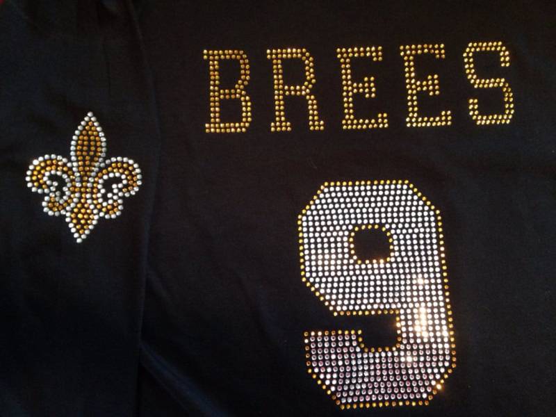 Personalisierte Strass Fußball Jersey Shirt Bling Fleur De Lis von SweetAngelDreamBows