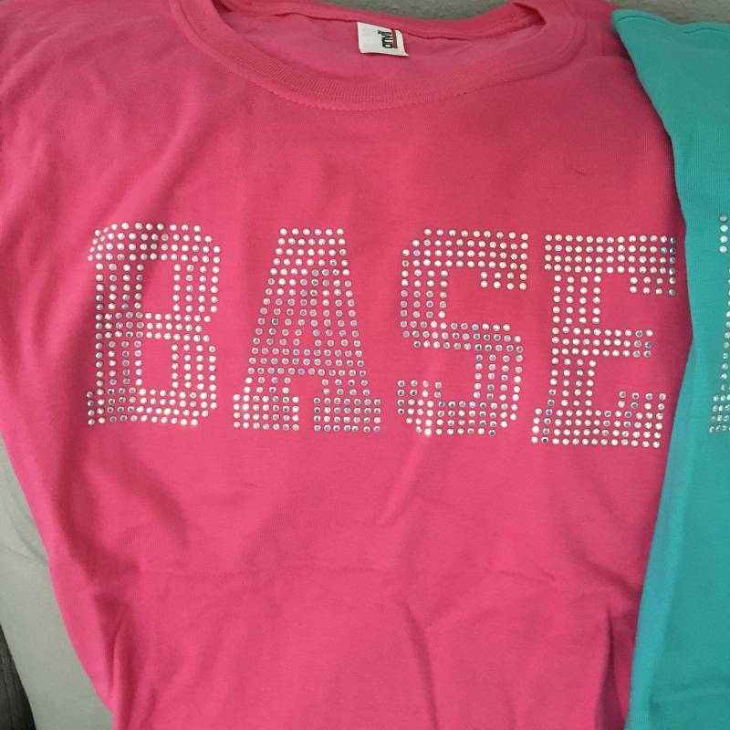 strass Jubeln Basis Vor Ort Shirt Grün Rot Blau Gold Schwarz Lila Rosa Etc von SweetAngelDreamBows