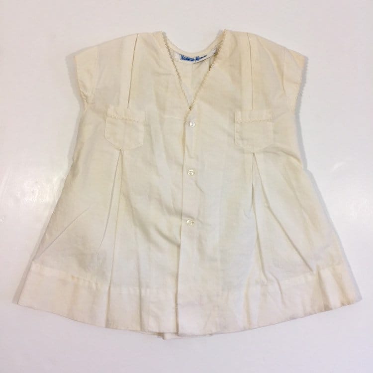 Mädchens Vintage Neiman Monitoro Babykleid - 70Er Jahre 3 Monate Kleid 6 Weißes Hängerchen von SweetBabyJaneCo
