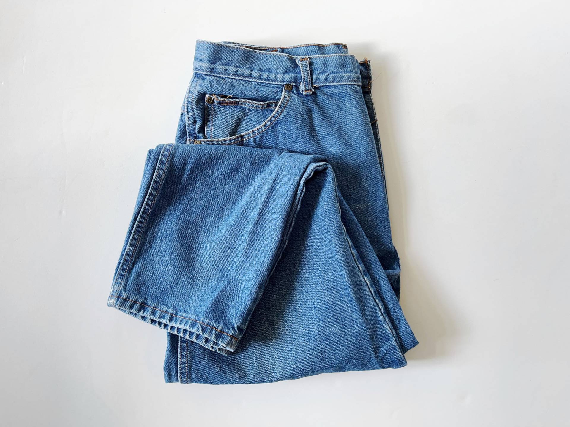 Vintage Chic Jeans, 34W 34"W, Damen Größe 44, Hoch Taillierte Denim Mittlere Dunkle Waschung, 34" Taille, Mom von SweetBeanVintage