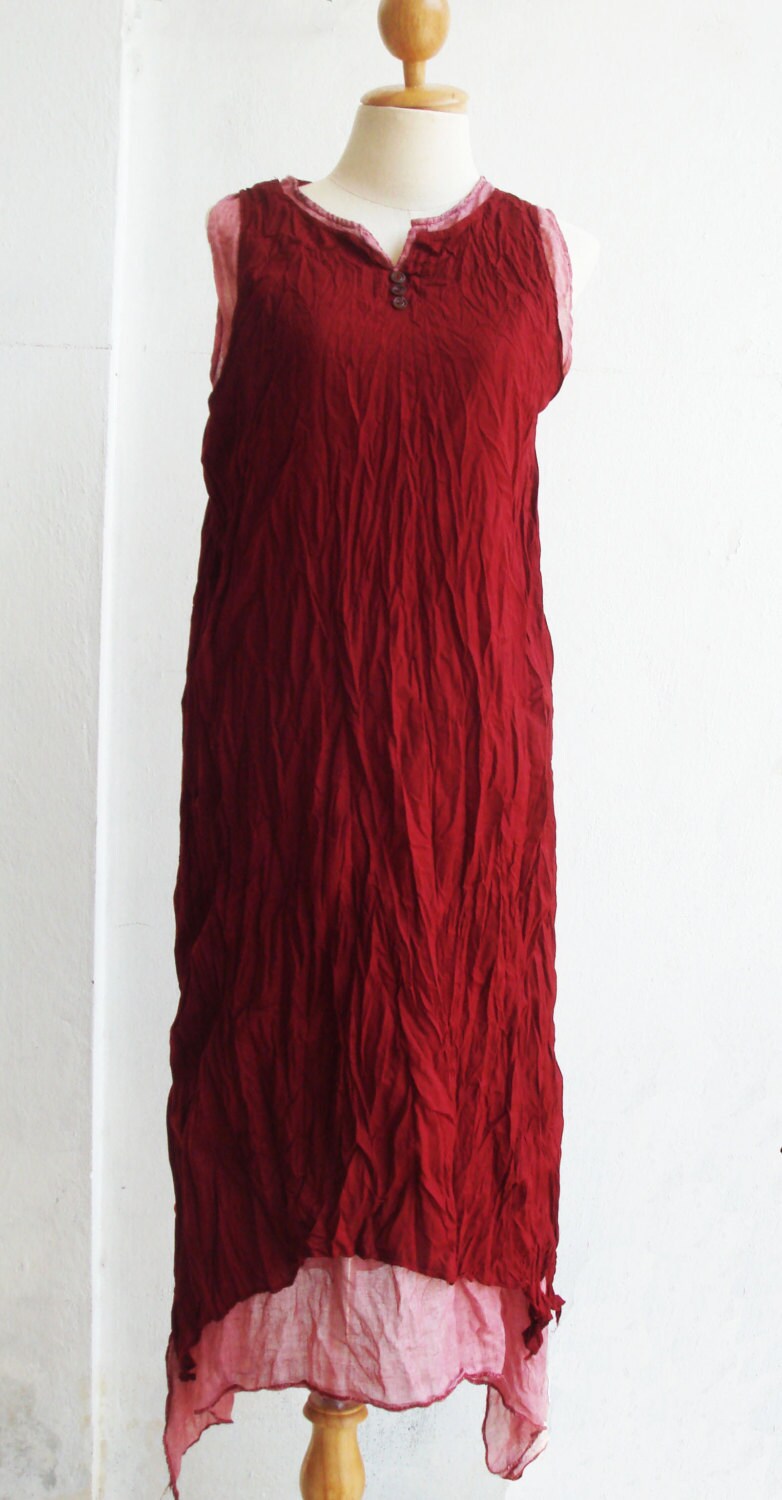 D9, Rose Zweifarbig Lagen Ärmellos, Baumwollkleid, Rotes Kleid, Maxi D9, Rose Zweifarbig Lagen Ärmellos, Baumwollkleid, Rotes Kleid, Maxi von SweetCakeCookie