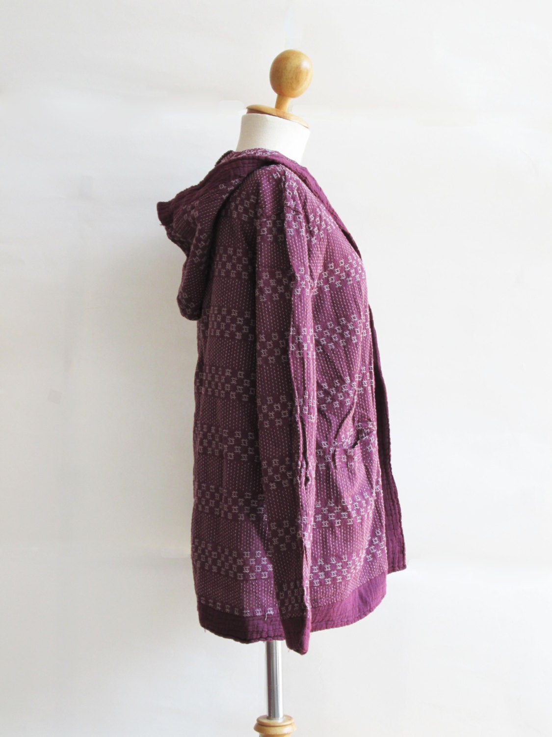 J2, Butterfly Pea Comfort Kapuze Lila Baumwolljacke, Violette Jacke J2, Butterfly Pea Comfort Kapuze Lila Baumwolljacke, Violette Jacke von SweetCakeCookie