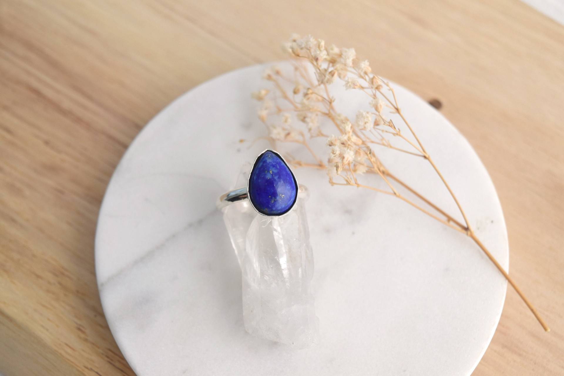 Lapis Lazuli Sterling Silber Ring - Blauer Tropfen Edelstein Lapis Lazuli Sterling Silber Ring - Blauer Tropfen Edelstein von SweetCloversStudio
