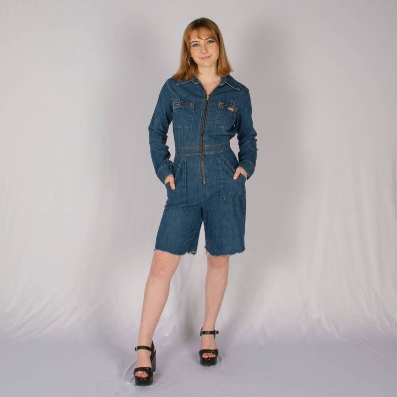 70S Jeans Langarm Strampler | M Vtg von SweetDahliaVintage