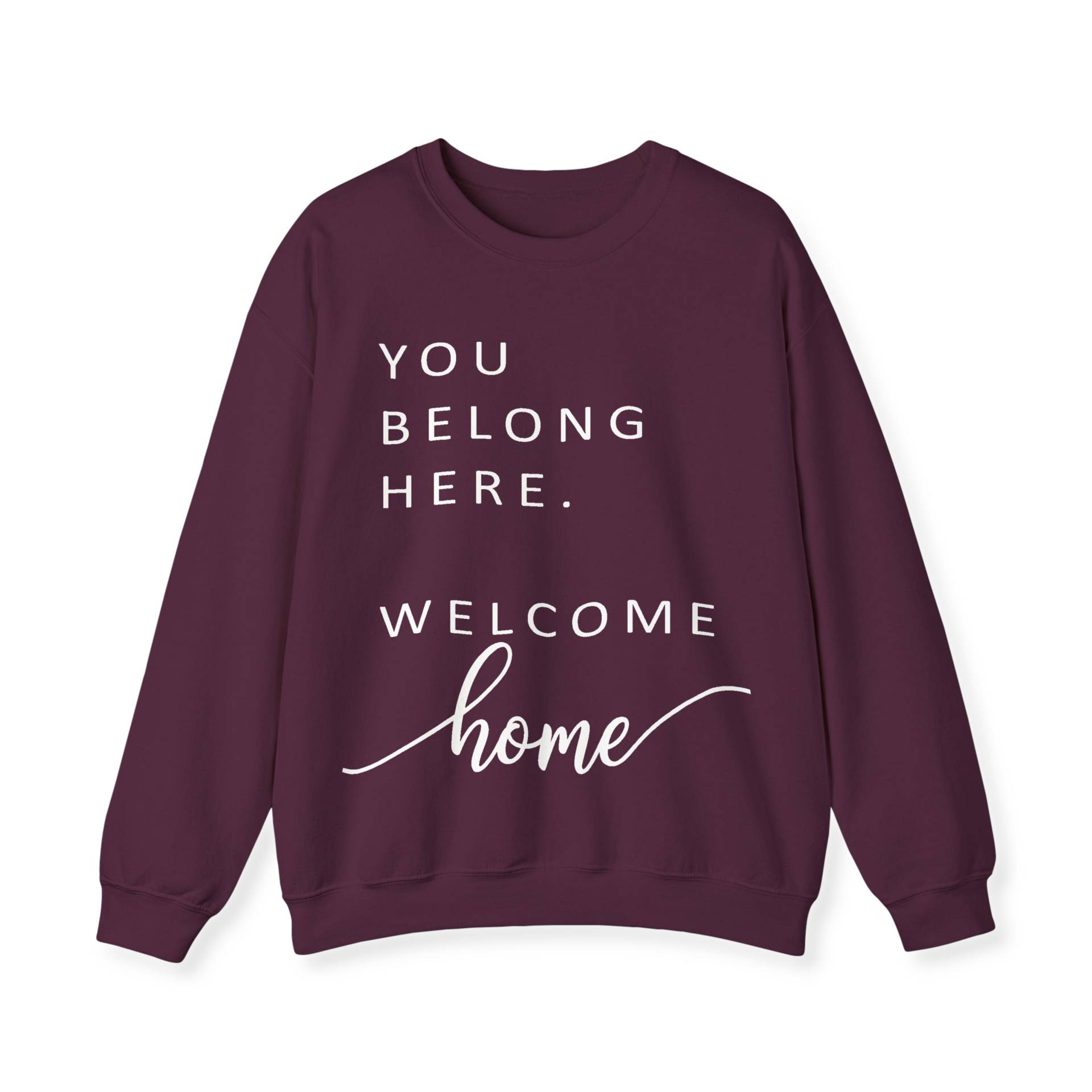 Sie Gehören Hier Willkommen Zu Hause Sweatshirt | Sweatshirts Für Frauen Adoption Militär Heimkehr Realtor Langarm-Pullover-Shirt von SweetHoldings